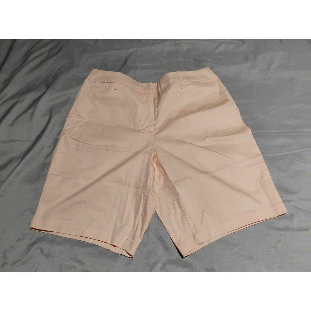 St. John's Bay Light Melon Flat Front Women's Shorts Size 14